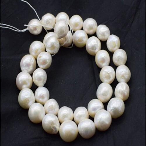 AAA one strand loose beads Freshwater Pearl 11-13mm white REBORN KESHI near round edison wholesale for DIY for jewelry 14inch