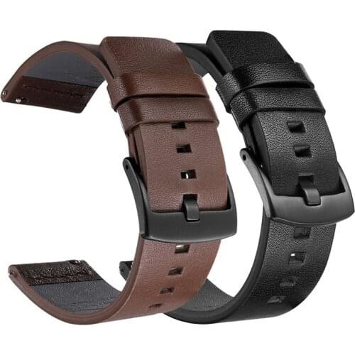 For Garmin Vivoactive 4 Watches Accessories Bracelet Genuine Leather Strap for Garmin Venu 2 Band For Xiaomi Amazfit GTR 47mm