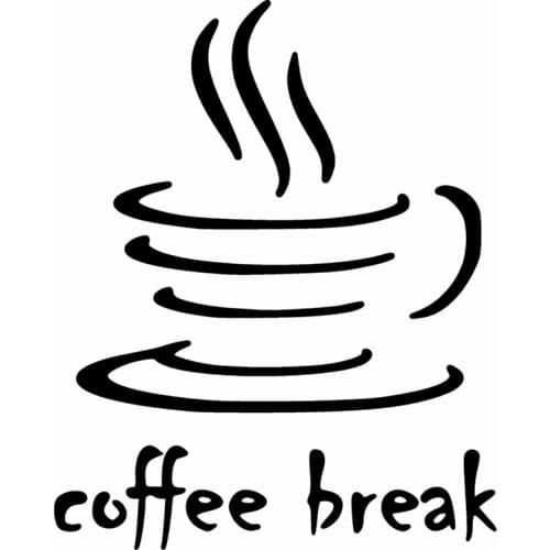 S51501 Various Sizes/Colors Car Stickers Vinyl Decal Coffe Break Motorcycle Decorative Accessories