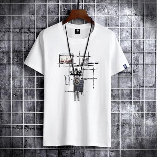 Short sleeve cotton summer man t-shirt casual loost men tshirt cool o-neck oversized t shirt male tee shirt clothes for teens