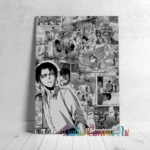 Canvas Levi Attack on Titan Anime Pictures Home Decoration Manga Paintings Poster HD Prints Wall Art Modular Living Room Framed
