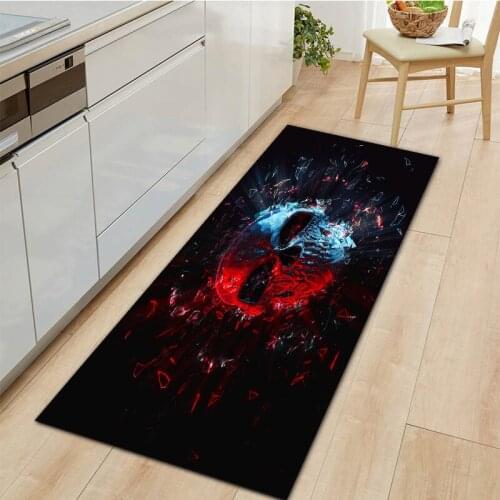 Terror Skull 3D Printing Doormat Home Kitchen Carpets Living Room Bedroom Area Rug Kids Room Decorative Child Non-Slip Play Mat