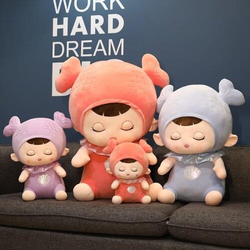 35/45/65CM Beautiful Mermaid Plush Toys Cute Stuffed Soft Dolls kawaii Baby Girl Pillow for Children SLeeping Appease Toys Gift