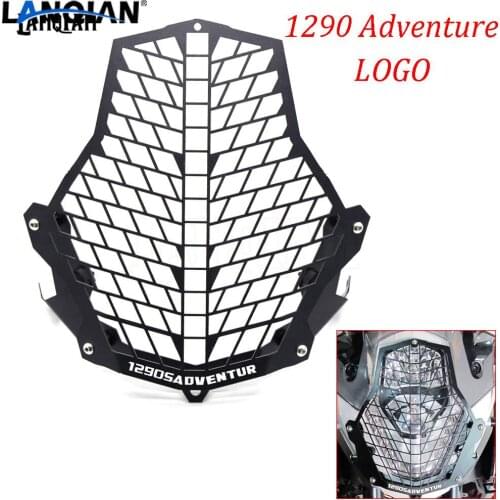 Hot Motorcycle Accessories For 1290 Supre Adventure Headlight Guard Front Lamp Protector Cover Stainless Steel With LOGO