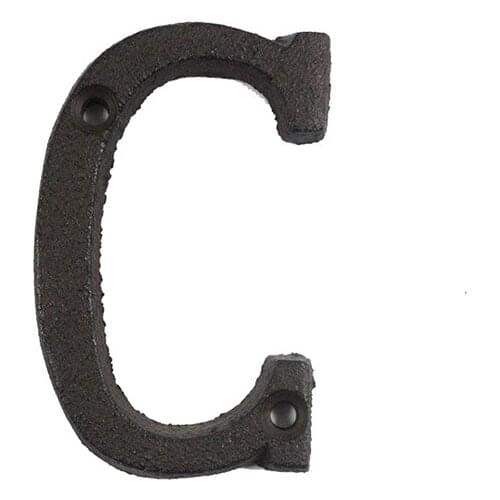 Metal Letters Numbers Cast Iron Decoration House Sign Doorplate DIY Cafe Wall ALI88