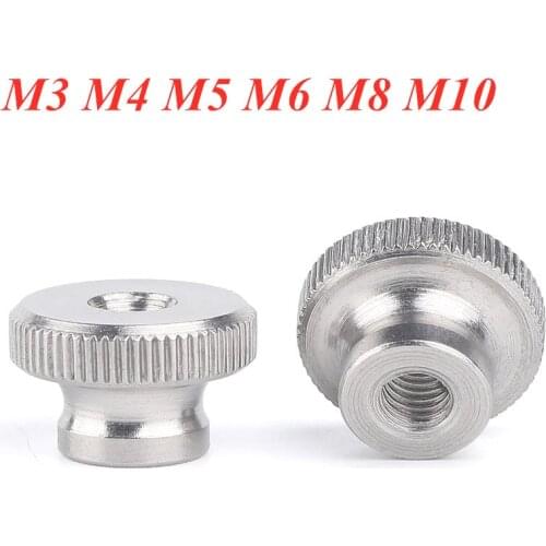 Stainless steel 304 Knurled Thumb Nut Iinstrument Hand Tighten Nut 3d Printers Parts Curtain Wall M3 M4 M5 M6 M8 M10