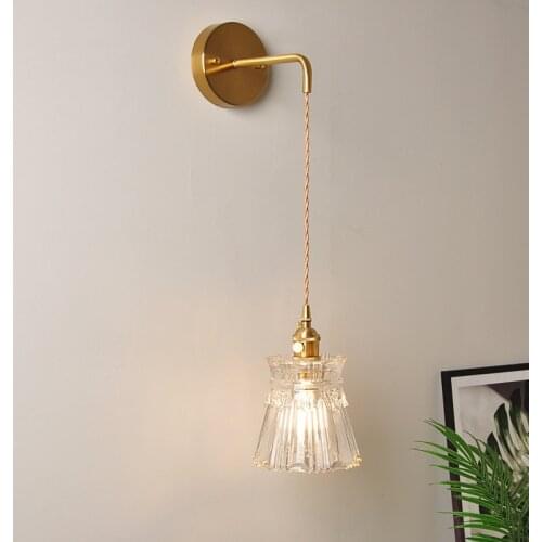 Nordic Led Hanging Wall Lamp for Home Bedroom Design Mounted Modern Glass Sconce Interior wall lamps Wall Lights Bedside Lamp