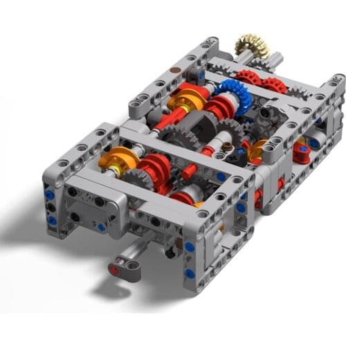 NEW TECHNICAL 6 Speeds Sequential Gearbox 6 Speed + R + N Educational High-Tech Building Blocks Bricks Parts DIY Toys Gifts