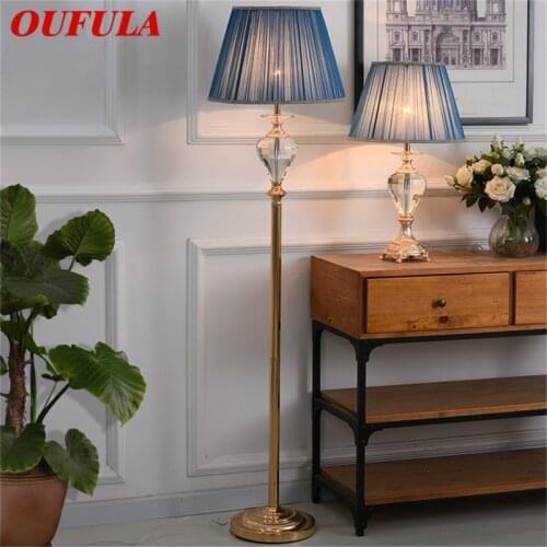 OUFULA Floor Lamps Light Modern LED Luxury Design Crystal Decorative For Home Living Room