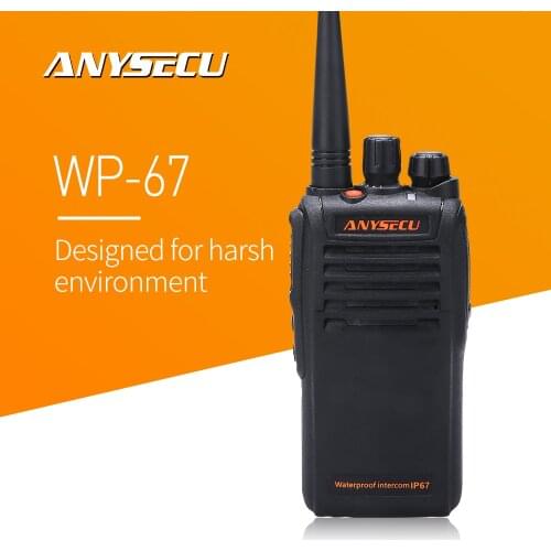 Anysecu Walkie Talkie WP-67 IP67 Waterproof Radio UHF 400-470MHz Two Way Radio with 2800mAh Battery Ham Radio