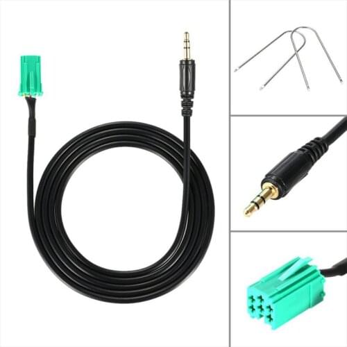 3.5mm Jack Aux Input Adapter Cable For Renault 2005-2011 Clio Megane Laguna Modus MP3 Car Electronics Accessories Auto Parts