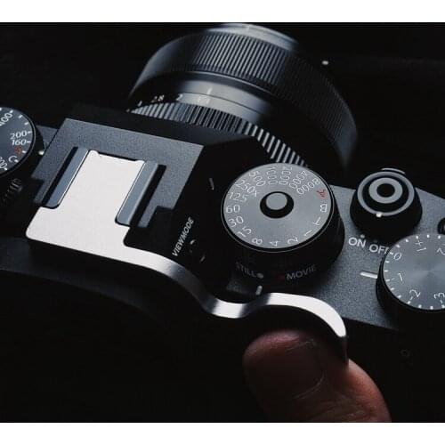 Silver THUMB REST UP Thumb Grip Hot Shoe Cover For Fuji XT4 X T4 Fujifilm X-T4 Mirrorless Digital Camera