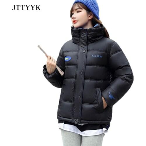 Warm Parkas Mujer 2021Winter Clothes Women Short Green Oversize Down Jacket Female Autumn Winter Plus Size Coat Stand-up Collar