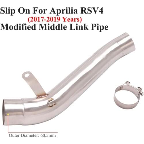Slip On For Aprilia RSV4 2017 2018 2019 Motorcycle Exhaust Pipe Escape System Modified Middle Link Pipe Connection 51mm Muffler