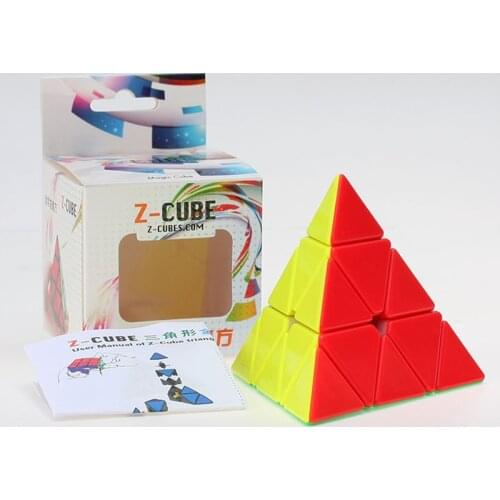 Zcube Pyramid Speed Cube 6.9cm 7.2cm Triangle 3x3 Cubo Magico Twisty Puzzle For Kids Intelligence Development Stress Cube Cubing