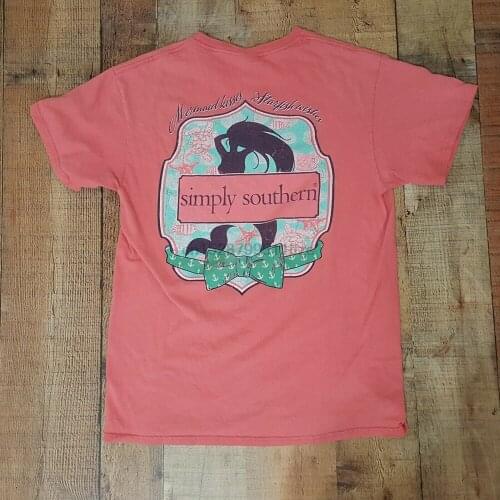 Simply Southern Collection WomenS T-Shirt Size Small Coral Pink Xb20 Plus Size Clothing Tee Shirt