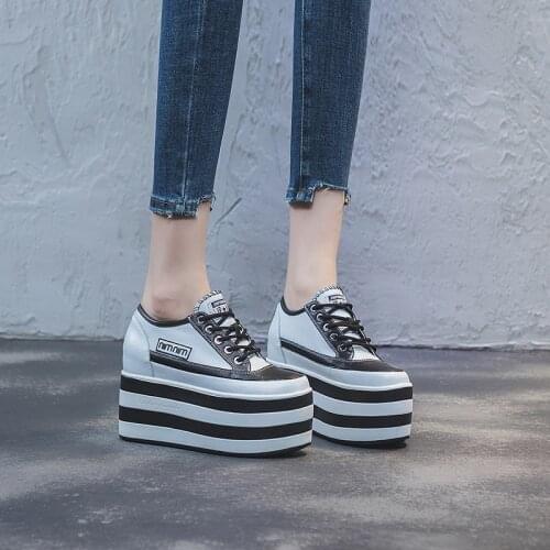2021 Summer Women Wedge Shoes Platform Sneakers Designers Casual Shoes Woman Chunky Tenis Female Vulcanized Shoes 8cm High Heels