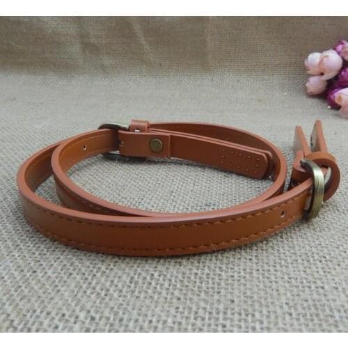 1Pair Leather Handles Durable Shoulder Bag Detachable Mochila Belt Handle Handmade Replacement Handbag Adjustable Strap Tan