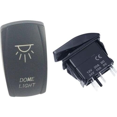 1PC Auto Car Styling Rocker 5Pins Switch 12 24V Dual Backlit Zombie Blue LED Light Laser Etched ARB Marine Boat ON-OFF Control