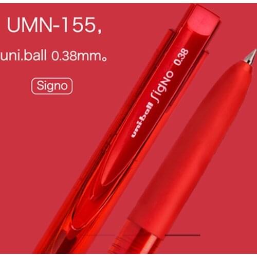 1 pc Uni Gel Pen Uni-ball Signo RT1 UMN155 0.38/0.5mm 10 Colors Super-smooth Writing Rubber Grip & Click Retractable