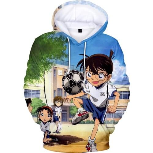 2021 3D Anime Cute Detective Conan Edogawa Case Closed Hoodies Pullover Men Women Kids Sweatshirt Harajuku Hip-Hop Teen Clothes