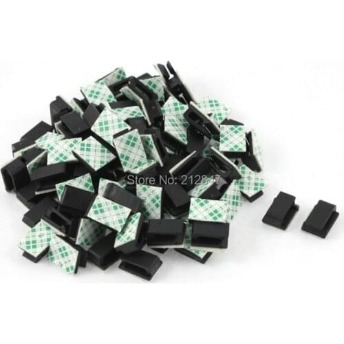 50 Pcs Adhesive Wire Cord Cable Holder Tie Clip Fixer Organizer Drop Clamp