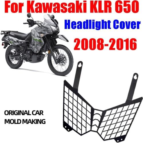 For Kawasaki KLR 650 KLR650 2008-2016 Motorcycle Accessories Headlight Protector Guard Head Lamp Light Grille Cover Protection