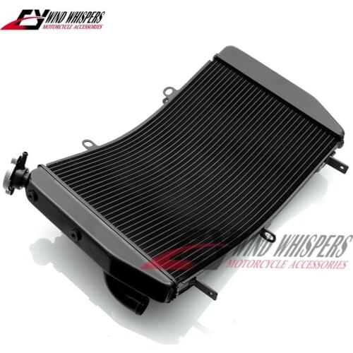 Motorcycle Aluminum Black Cooler Cooling Radiator For YAMAHA YZF R6 YZF-R6 2006 2007 2008-2015