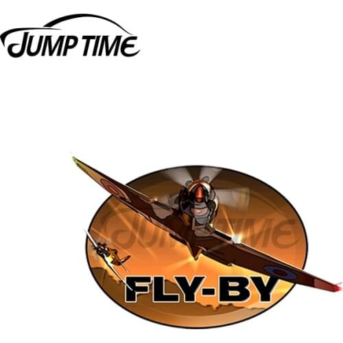 JumpTime 13 x 3.8cm For FLY-BY Car Stickers Motorcycle Helmet Camper Graffiti Creative Scratch-proof Window Decal