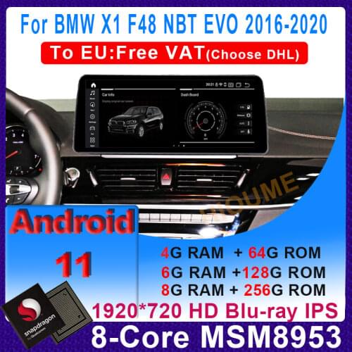 10.25" Qualcomm Snapdragon CPU Car Multimedia Player for BMW X1 F48 2016 2017 Android 10.0 Radio GPS Navigation Stereo Head unit