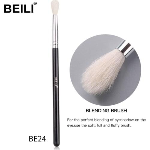BEILI 1pcs Professional Makeup Brush Black Shiny Handle Natural Hair Eyeshadow Blending pinceauxx de maquillage