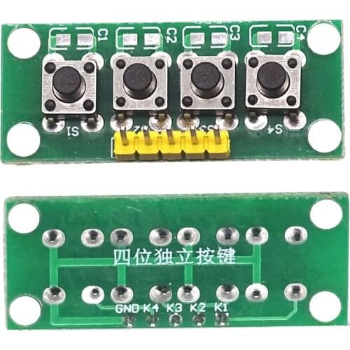 DIY Kit 1x4 4 Independent Key Button Keypad Keyboard Module Mcu for Arduino Student Class Design Graduation Project Experiment