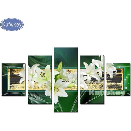 Home stickers,Full Square/round drill lily 5d DIY Diamond Painting Cross Stitch,Multi-pictures,Mosaic,flower,diamond embroidery