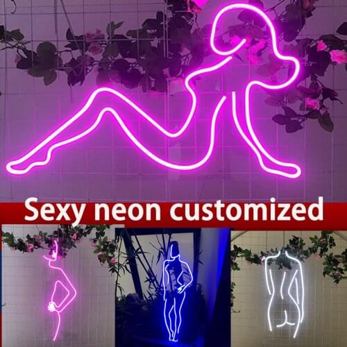 Custom Sexy Neon Sign For Room Led Lighting Ror Sign Sexy Girl Art Bar Club Party Wall Hanging Decor for BedRoom Gift Neon Top
