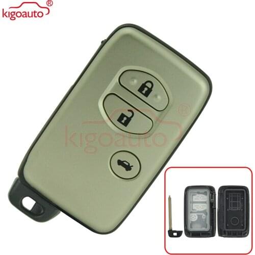 Kigoauto for Toyota Camry Avalon 2007 2008 2009 2010 smart key case 3 button car key shell