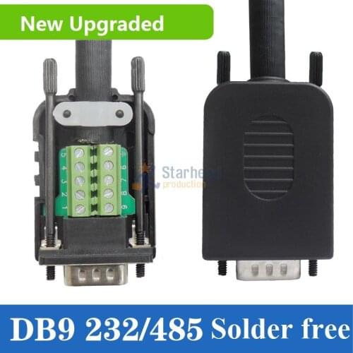 1pcs DB9 to terminal block with Housing Case, Bolts or Threads DR9 terminals RS232 RS485 quick install 9-pin breakout board