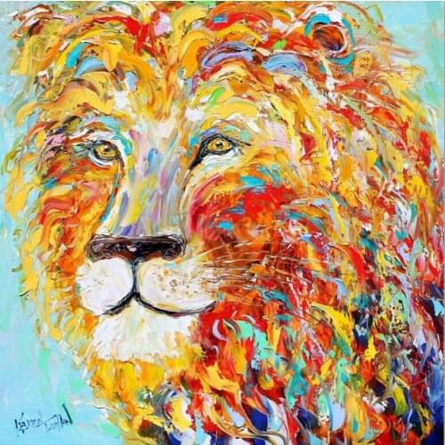Colorful lion The wooden puzzle 1000 pieces ersion jigsaw puzzle white card adult childrens educational toys