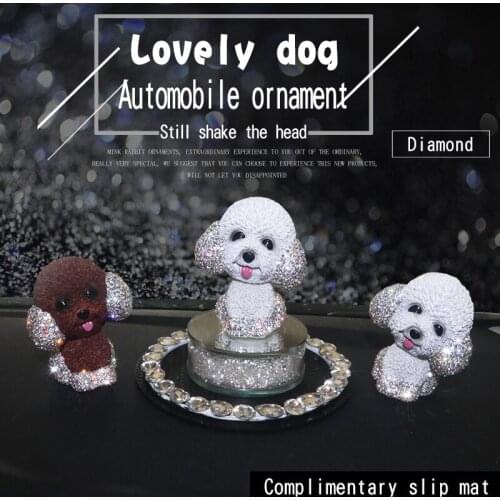 Cartoon dog Ceramics Shaking Head Figure Car Perfume Ornaments Auto Interior Decorations Car Accessories Perfume ornaments