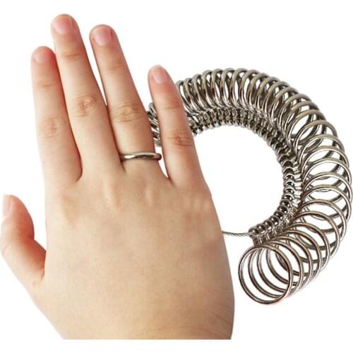 US UK EU Metal Finger Ring Gauge Sizer Jewelry Making Size Measuring Tools Set