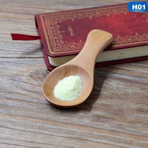 Natural Wood Condiment Scoop Spoon Milk Powder Flatware Small Tea Sugar Salt Scoop Kitchen Spice Scoop Baby Feeding Wooden Spoo