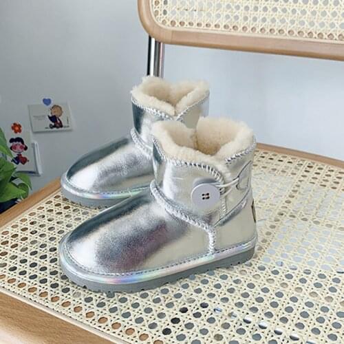 Dolakids 2020 new childrens snow boots cartoon boots fleece thickened boys shoes with non-slip Oxford soles waterproof shoes