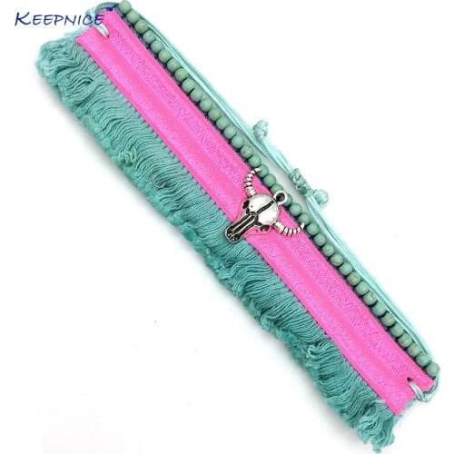 New European Unique Handmade Jewelry Beaded Bangle Wrap Bohemia Bracelets Tauren Charms Bracelets