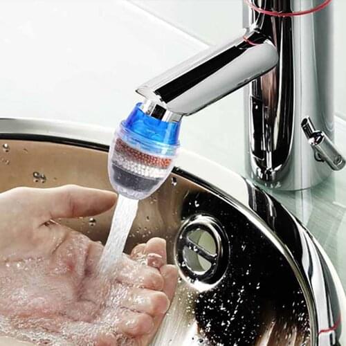 New Healthy Faucet Water Purification Five-layer Purifier Filter Head Kitchen Faucet Water Tap Heads Activated Carbon Filtration