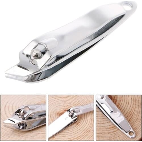 Stainless Steel Finger Toe Nail Trimmer Clippers Manicure Oblique Nail Scissors