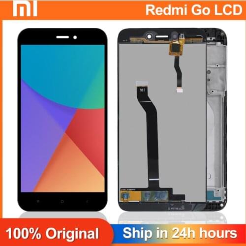 Original 5.0" Display For Xiaomi Redmi Go LCD Display Screen With Frame+Touch Screen Panel Digitizer Replacement For Redmi Go