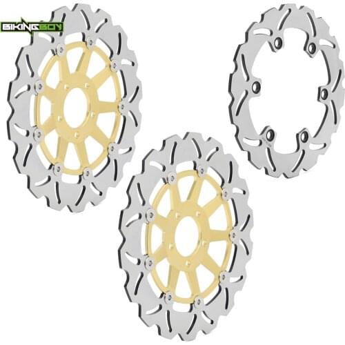 BIKINGBOY Front Rear Brake Discs Disks Rotors For Kawasaki ZZR ZZ-R 1100 C 1990 1991 1992 C1 C2 C3 Stainless Steel 310mm 250mm