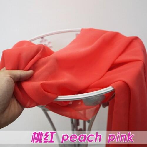 Peach Pink Chiffon Fabric Sheer Bridal Wedding Dress Lining Fabric Skirt 60" Wide 5 Yards Per Lot Free Shipping