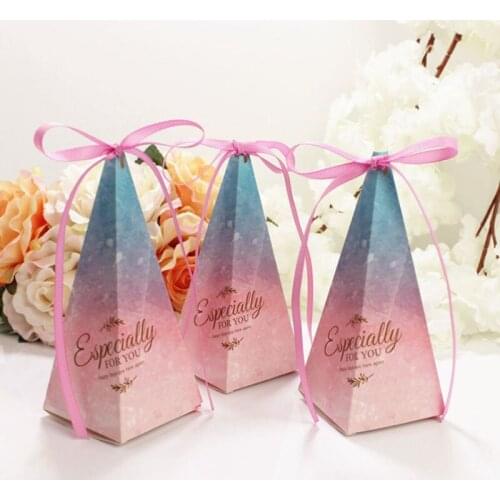 Pyramid Wedding Favors Candy Gift Box Different styles Candy Packing Box event Party Supplies