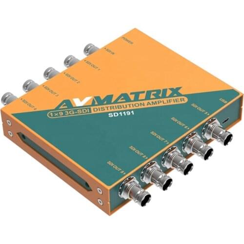 Avmatrix SD1191 Distribution Amplifier 1 Input 9 Output Audio Video SD HD 3G-SDI Splitter