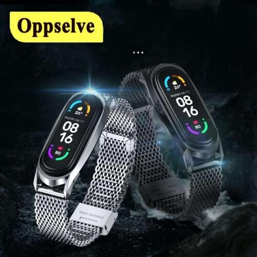 Strap For Xiaomi Mi Band 3 4 Wrist Metal Bracelet Screwless Stainless Steel for Xiaomi Mi Band 4 band4 band3 Wristbands Pulseira